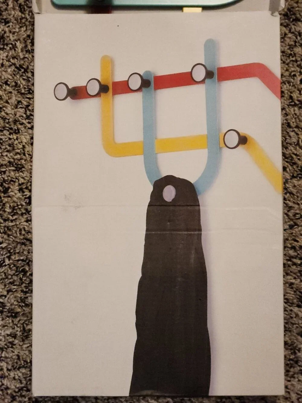 NIB Umbra Subway Wall Mount Coat Hanger / Alan Wisniewski Design / 10 Hooks